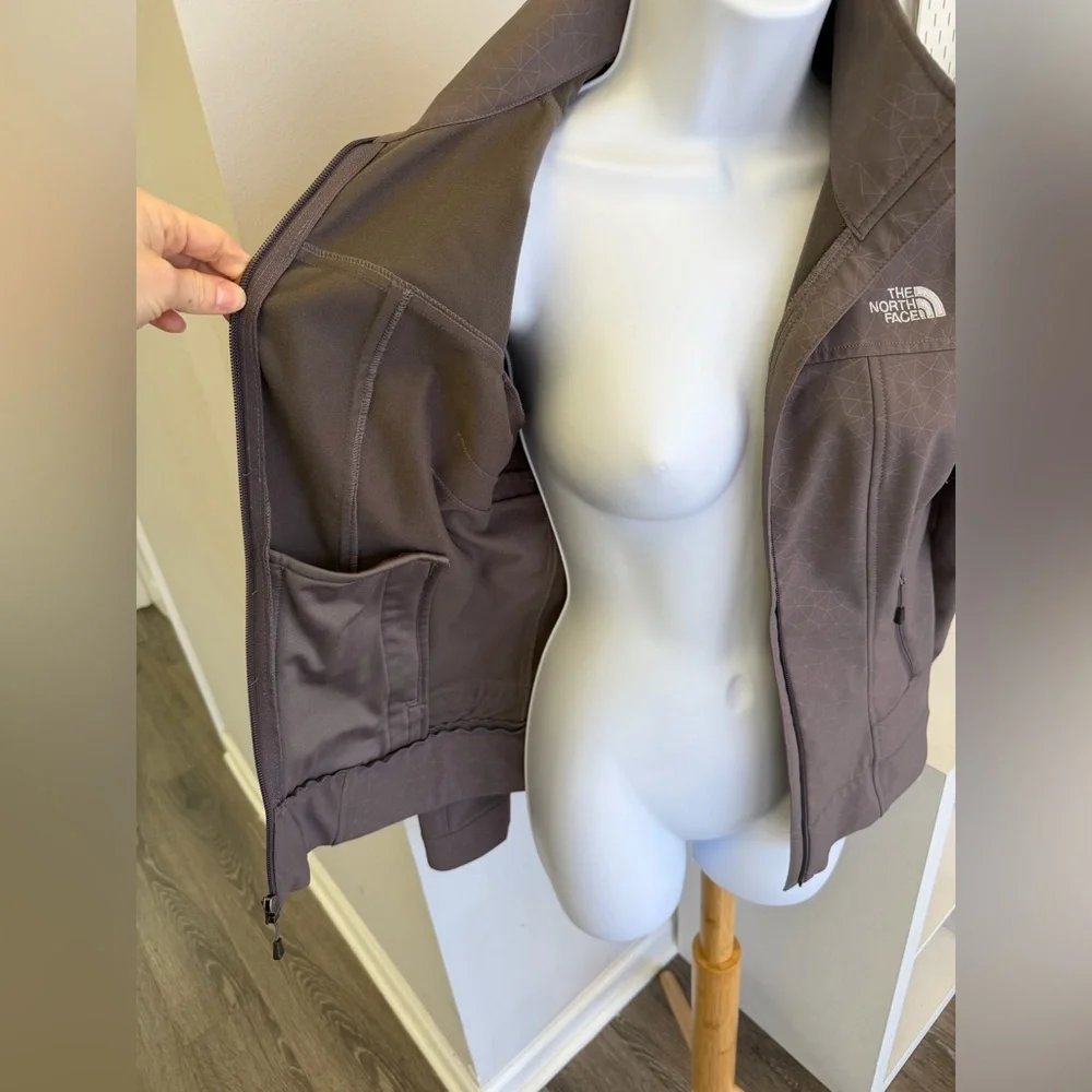 The North Face Soft Shell Jacket, gray/mauve Small